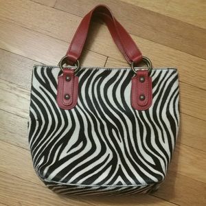 Maurizio Taiuti Leather and Genuine Zebra bag